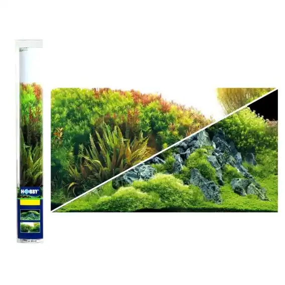 Taniej HOBBY Tło do akwarium Planted River/Green Rocks 120x50 (31045)